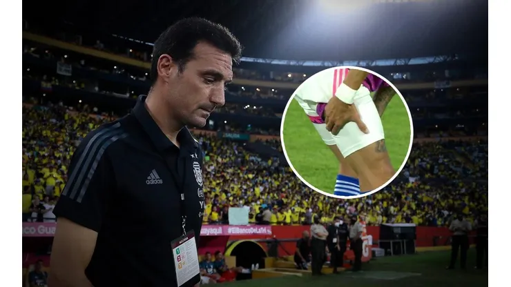 Scaloni se agarra la cabeza: Di María pidió el cambio en el primer tiempo.