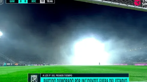VIDEO | Humo, gases y partido demorado: los incidentes en las afueras del estadio en pleno duelo Gimnasia-Boca