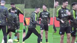 Cristiano y un caño tremendo a Lisandro martínez.