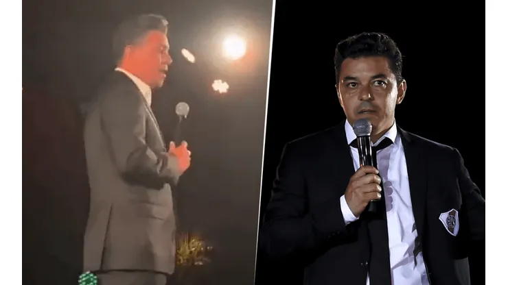 Gallardo y su discurso en la cena de la Fundación River.