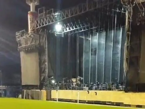 Por qué hay un escenario en la cancha de Vélez vs. Banfield