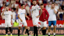 SEVILLE, SPAIN - OCTOBER 01: Alex Telles of Sevilla FC looks dejected following their sides defeat in the LaLiga Santander match between Sevilla FC and Atletico de Madrid at Estadio Ramon Sanchez Pizjuan on October 01, 2022 in Seville, Spain. (Photo by Fran Santiago/Getty Images)