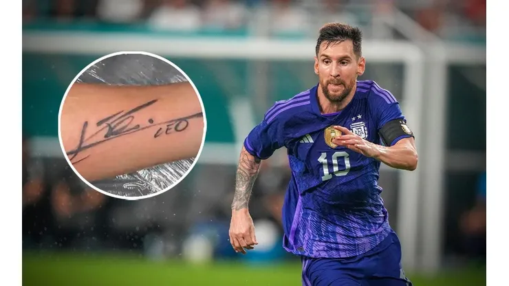 El jugador argentino que le pidió una firma a Messi para tatuársela.