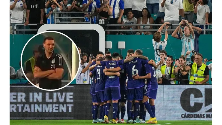 La reacción de Scaloni que no se vio en el último gol de Messi.