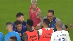 De Paul, en modo "guardaespaldas" con Messi.