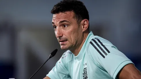 Scaloni y su molestia.