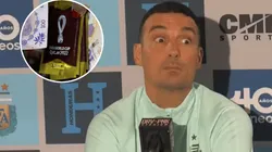 A Scaloni le preguntaron por las figuritas.