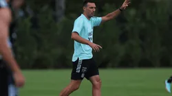 Scaloni y una formación inédita.