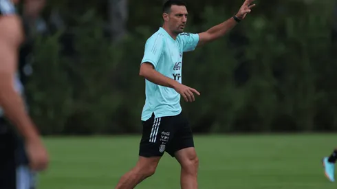 Scaloni y una formación inédita.