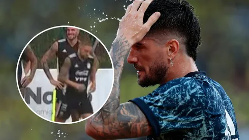 ¿Qué se hizo? El extravagante look que lució De Paul en el entrenamiento de la Selección