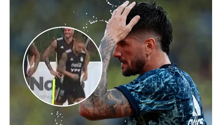 ¿Qué se hizo? El extravagante look que lució De Paul en el entrenamiento de la Selección