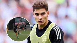 VIDEO | Enloqueció a todos: el tremendo golazo de Julián Álvarez en la práctica con la Selección