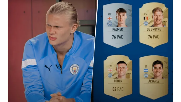 VIDEO | La indignación de Haaland al ver la carta de Julián Álvarez en el FIFA 23