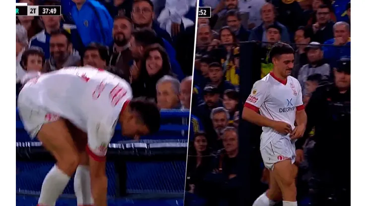 Se llevó un souvenir: el insólito gesto de Coccaro al salir del campo de juego de La Bombonera