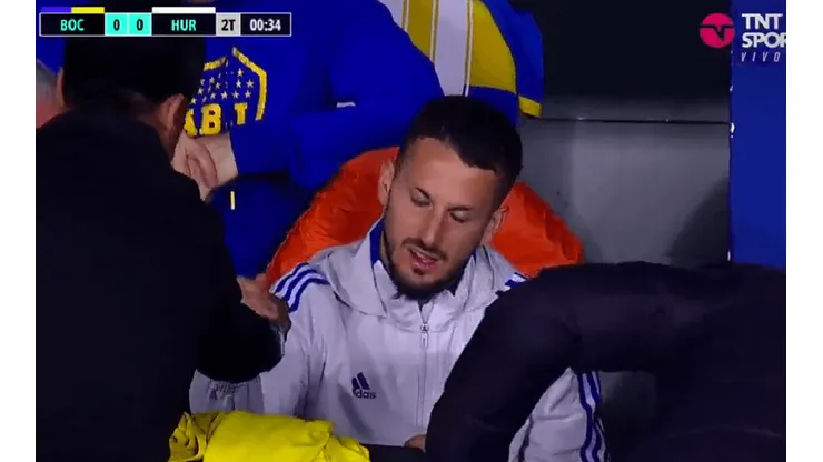 VIDEO | El motivo por el que Benedetto fue reemplazado en el entretiempo del Boca-Huracán