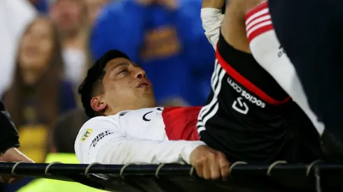 Aliendro volvió al River Camp tras su lesión.