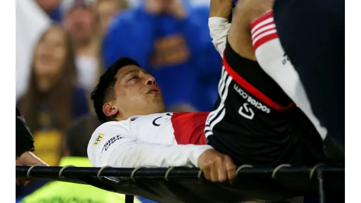 Aliendro volvió al River Camp tras su lesión.