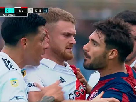 Lo que no se vio de la pelea entre Enzo Pérez y Cerutti en el triunfo de River sobre San Lorenzo