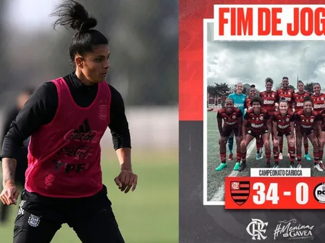 La 9 de la Selección Argentina hizo ¡diez goles en un partido! y su Flamengo ganó 34-0