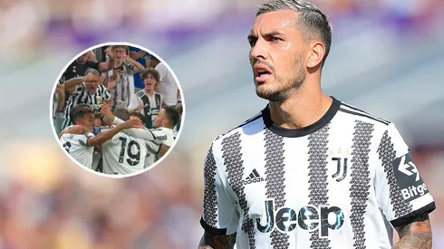 La asistencia de tiro libre de Paredes para el gol de Juventus vs. Benfica en la Champions.