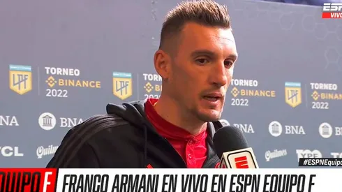 La confesión de Armani en la previa del Boca-River