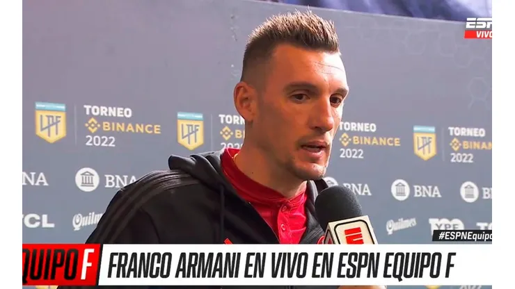 La confesión de Armani en la previa del Boca-River