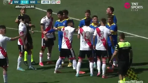 VIDEO | Se picó: Boca le ganó a River en Reserva y hubo empujones en el final