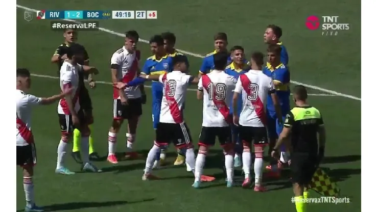 VIDEO | Se picó: Boca le ganó a River en Reserva y hubo empujones en el final