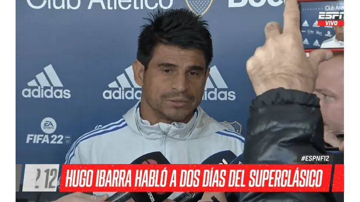 Ibarra puso en duda a uno de los referentes de Boca para el Superclásico.