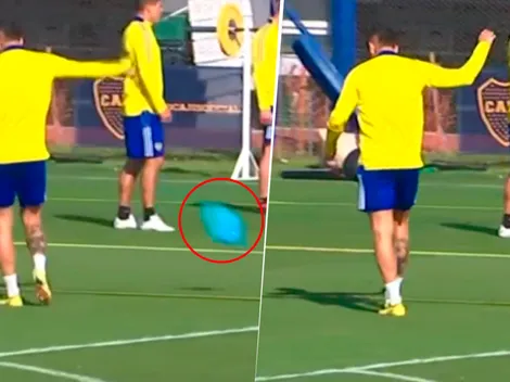 VIDEO | Rojo revoleó una pechera en la práctica de Boca tras salir lesionado