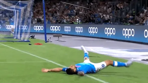 Gio Simeone debutó en la red con la camiseta del Napoli.