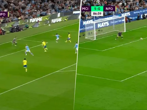 VIDEO | En su primera titularidad, Julián Álvarez se estrenó en las redes de la Premier ¡con un doblete!