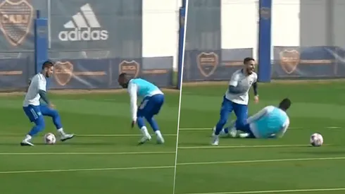 VIDEO | Benedetto dejó en el piso a Advíncula en la práctica de Boca