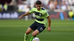 El sueño de Gallardo: Julián Álvarez posó junto a uno de los grandes deseos del DT