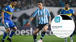 El tuit de Racing chicaneando a Boca tras la polémica en el final del clásico