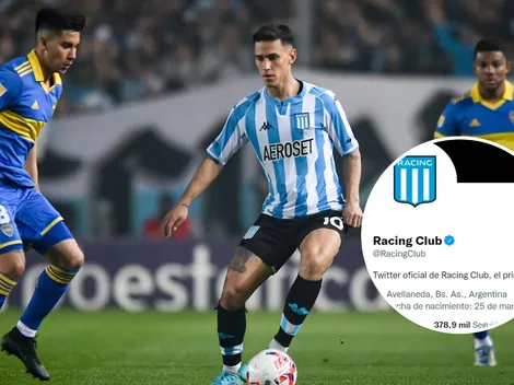 El tuit de Racing chicaneando a Boca tras la polémica en el final del clásico