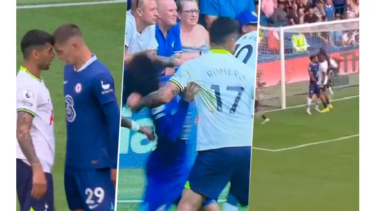 VIDEO | ¡Está loco! Cuti Romero se peleó con todos, tiró del pelo a Cucurella y le gritó el gol en la cara a James