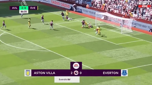 El gol que le hicieron al Aston Villa.