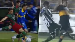 La patada que todo Boca recordó cuando Leyendeker le pegó a Changuito Zeballos.