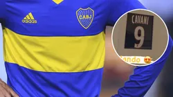 El guiño de un jugador de Boca a Cavani.