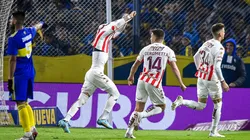 El festejo de Troyansky ante Boca.