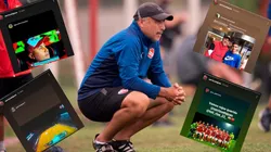 Serrizuela subió historias en su Instagram en el entretiempo de Colón vs. Independiente.