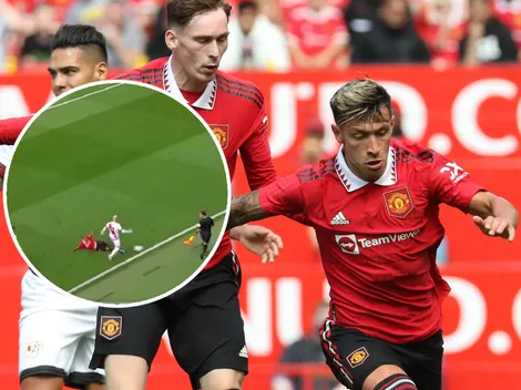 VIDEO | Dejó la sutileza: la patada de Licha Martínez en su debut con el Manchester United