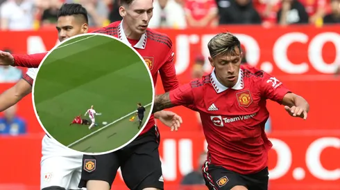VIDEO | Dejó la sutileza: la patada de Licha Martínez en su debut con el Manchester United