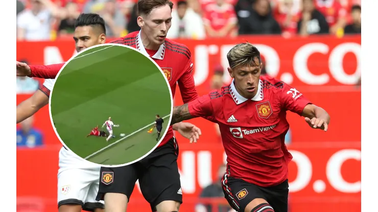 VIDEO | Dejó la sutileza: la patada de Licha Martínez en su debut con el Manchester United