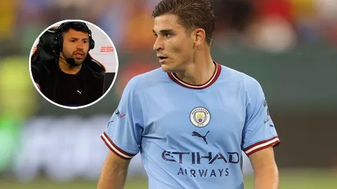 La increíble reacción del Kun con un hincha que criticó a Julián Álvarez.