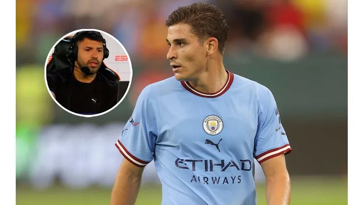 La increíble reacción del Kun con un hincha que criticó a Julián Álvarez.