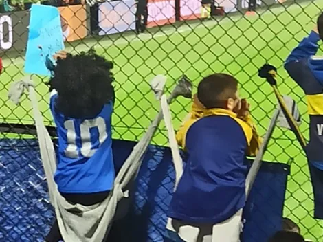 La foto en La Bombonera que se hizo viral: el mini Diego Maradona