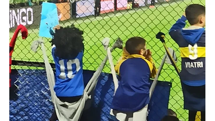 La foto en La Bombonera que se hizo viral: el mini Diego Maradona