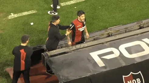 Pablo Pérez le dijo de todo a un hincha de Newell's